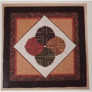 Quilt Pattern  "Log Cabin in the Round" by Oregon Treasures ©1985 Wall Hanging